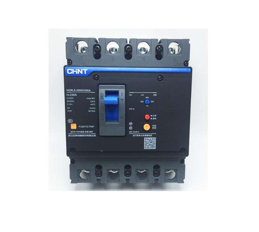 CHİNT - 948640 4x250A 35kA NXMLE-250S Kompakt Şalter (Kaçak Akım Algılamalı)